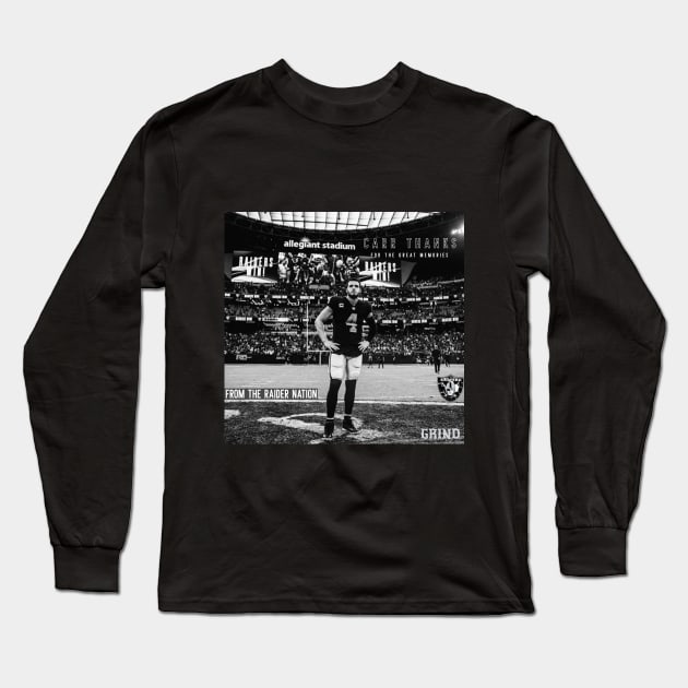 Derek Carr Farewell from Raider Nation Long Sleeve T-Shirt by GRIND